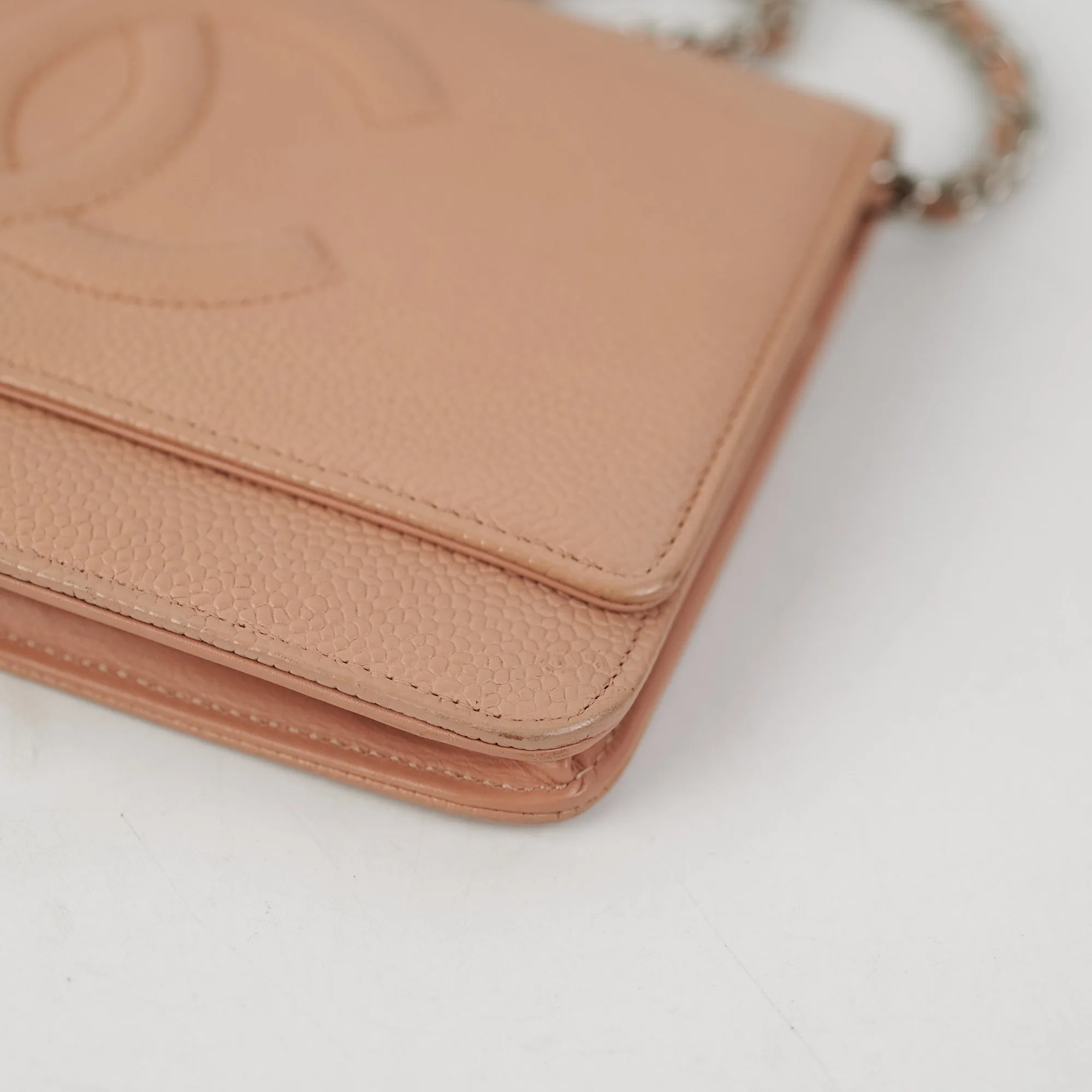 1/7 DOTD- Chanel Caviar Wallet on Chain WOC Beige