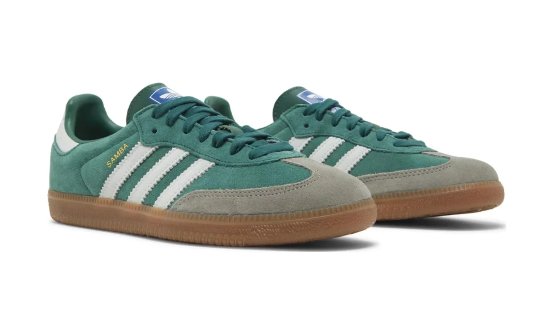 ADIDAS SAMBA OG COLLEGIATE GREEN GUM GREY TOE