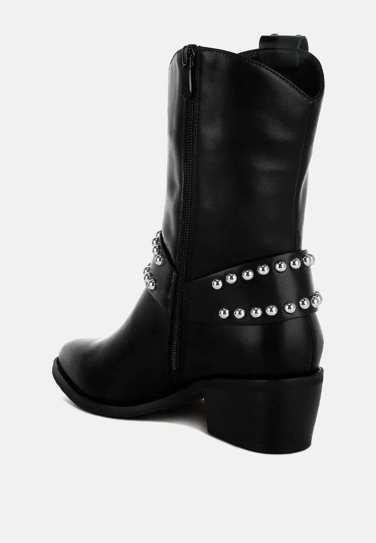 Altair Studded Harness Detail Boots