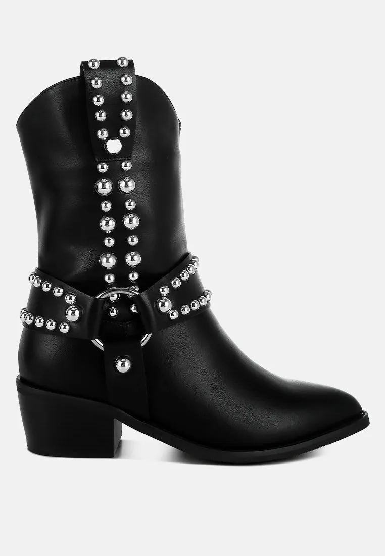 Altair Studded Harness Detail Boots