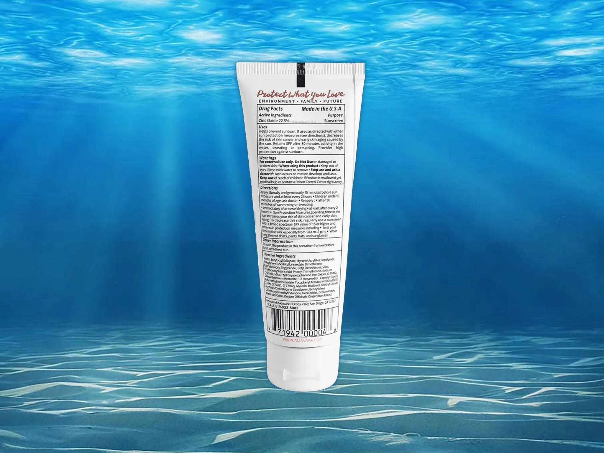 Amavara SPF50 Tinted Mineral Sunscreen