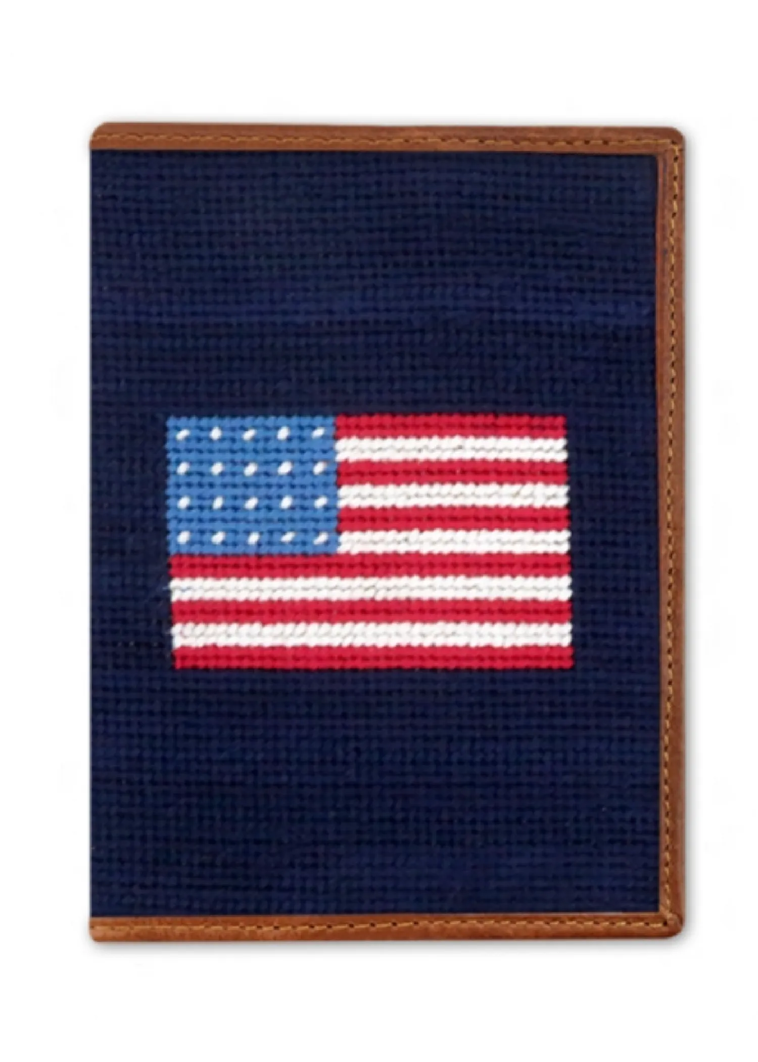 AMERICAN FLAG NEEDLEPOINT PASSPORT CASE