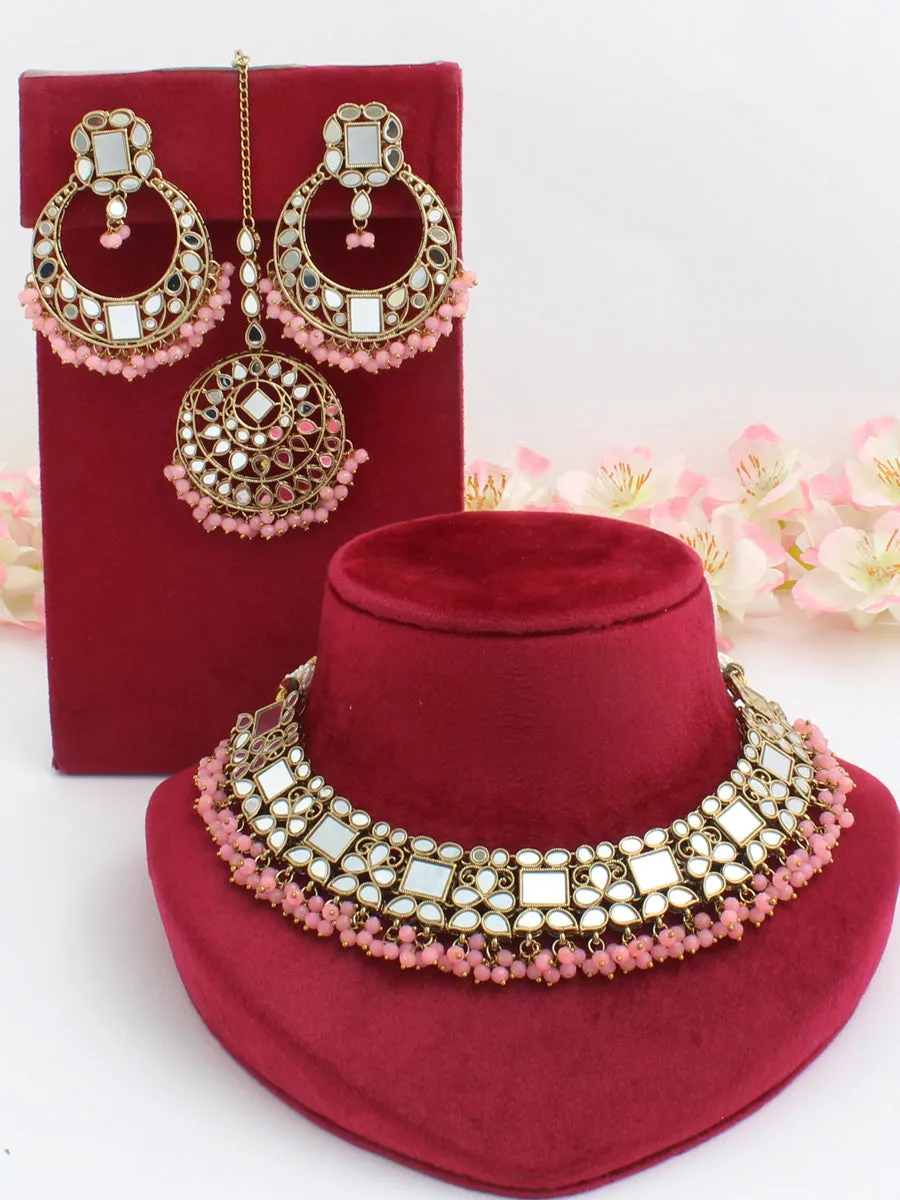 Amyra Mirror Necklace Set