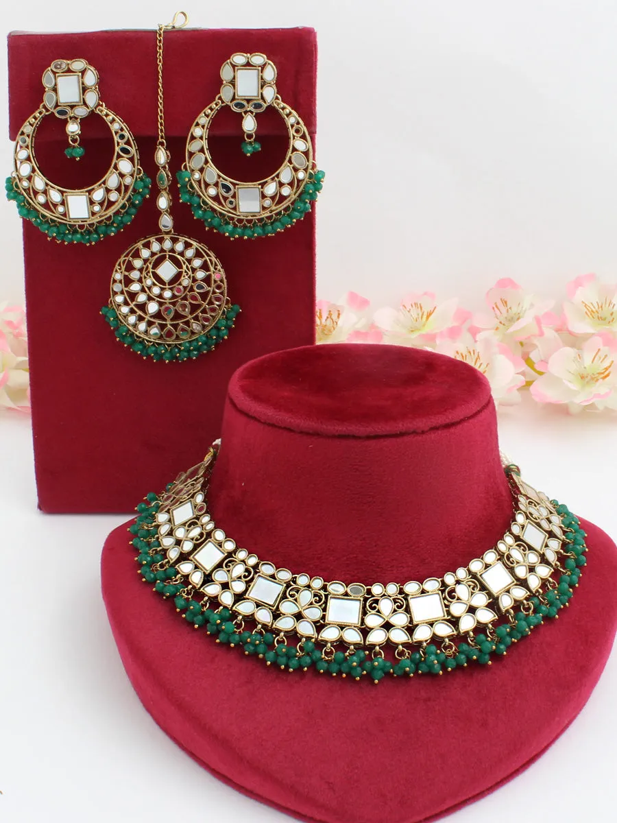 Amyra Mirror Necklace Set