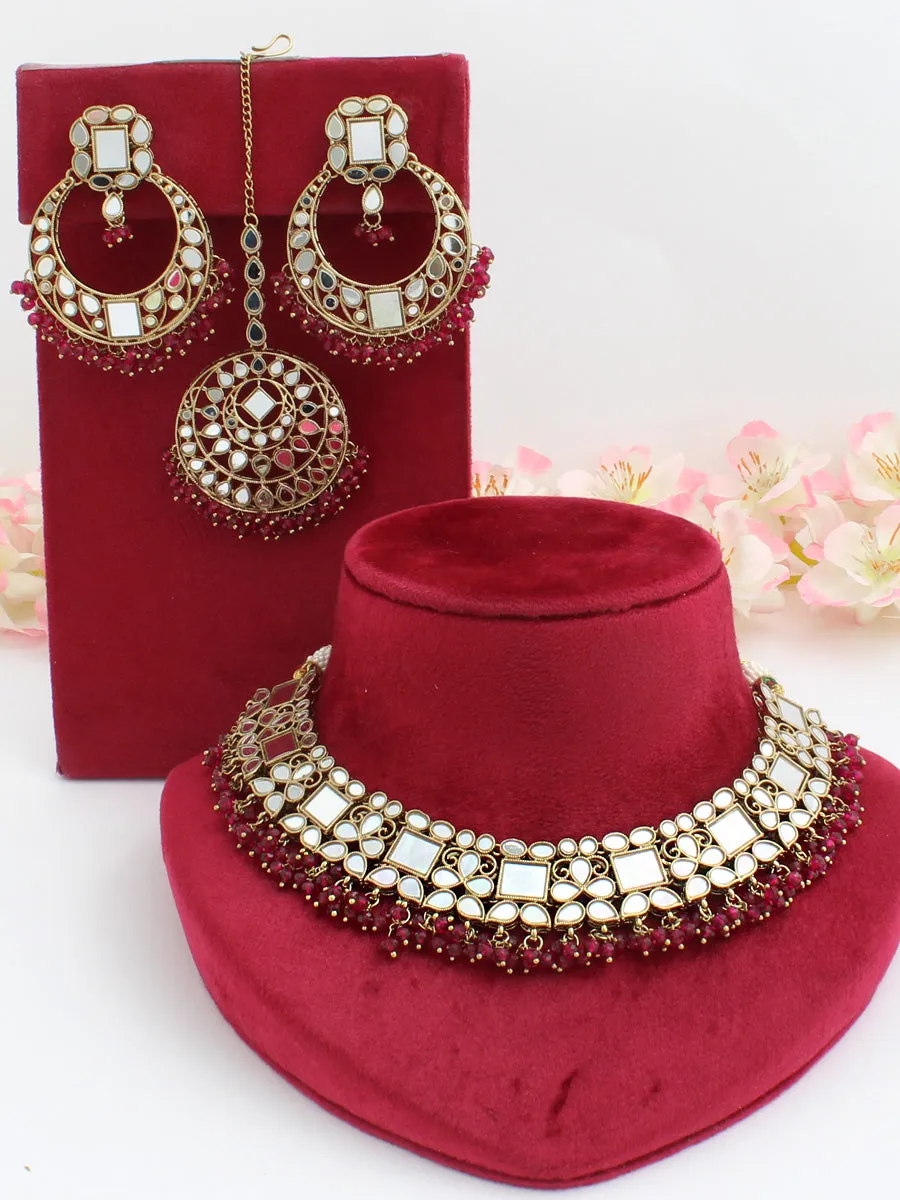 Amyra Mirror Necklace Set