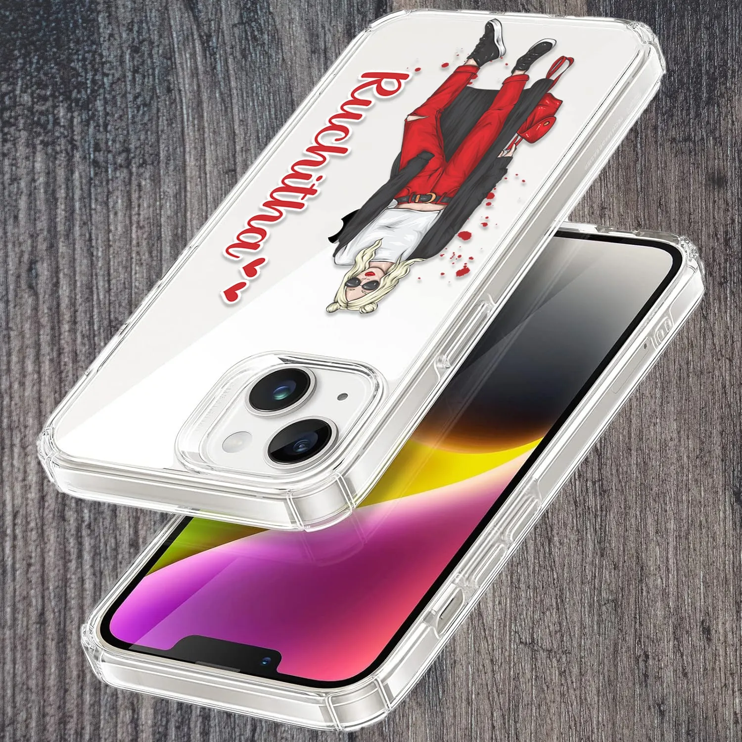 Attitude Girl Customize Transparent Silicon Case For Vivo