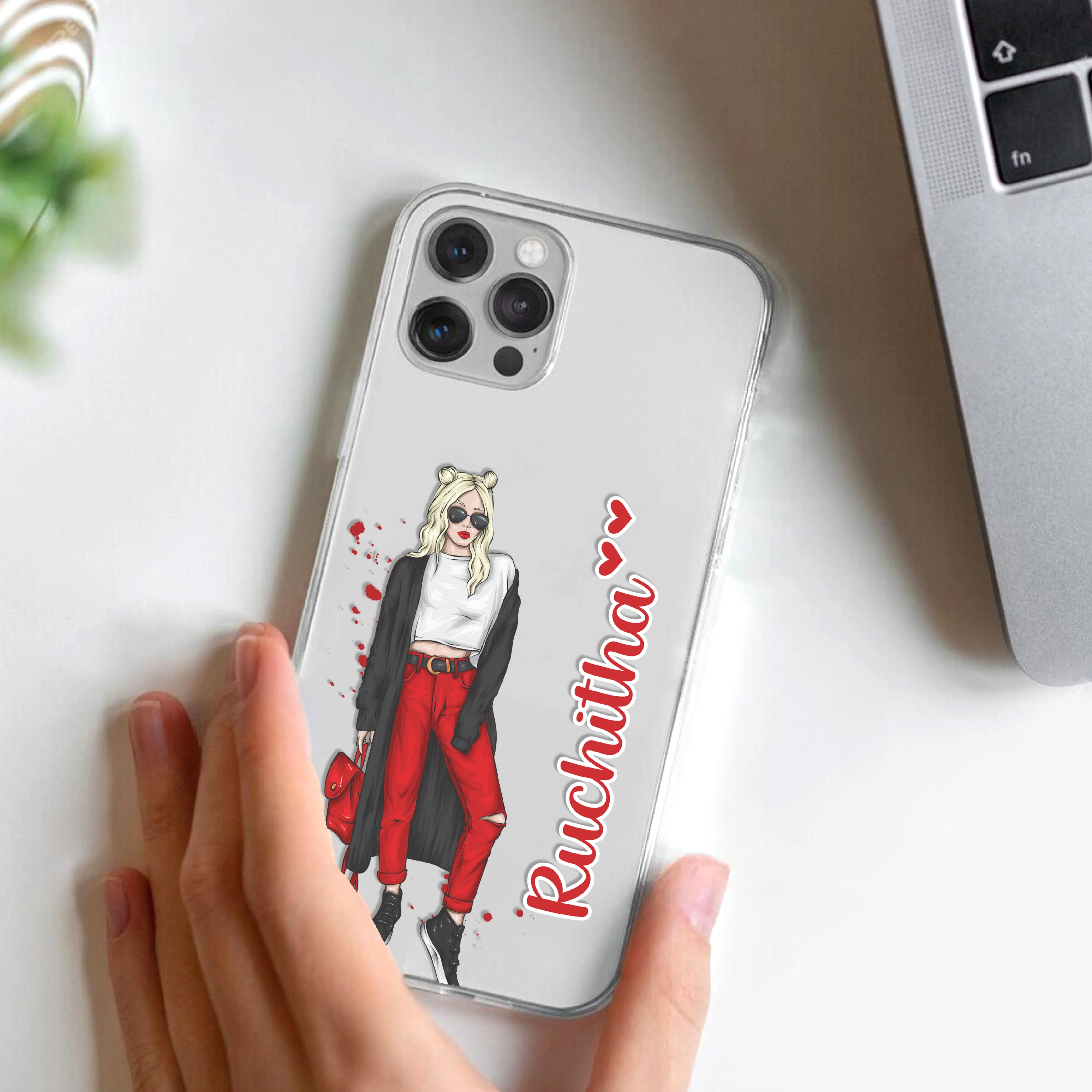 Attitude Girl Customize Transparent Silicon Case For Vivo