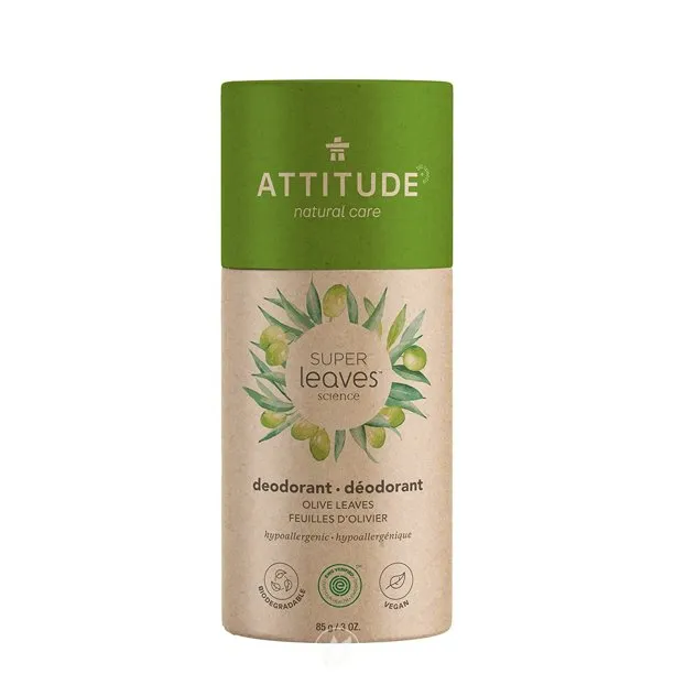 Attitude Natural Deodorant, Unscented - 3 Oz