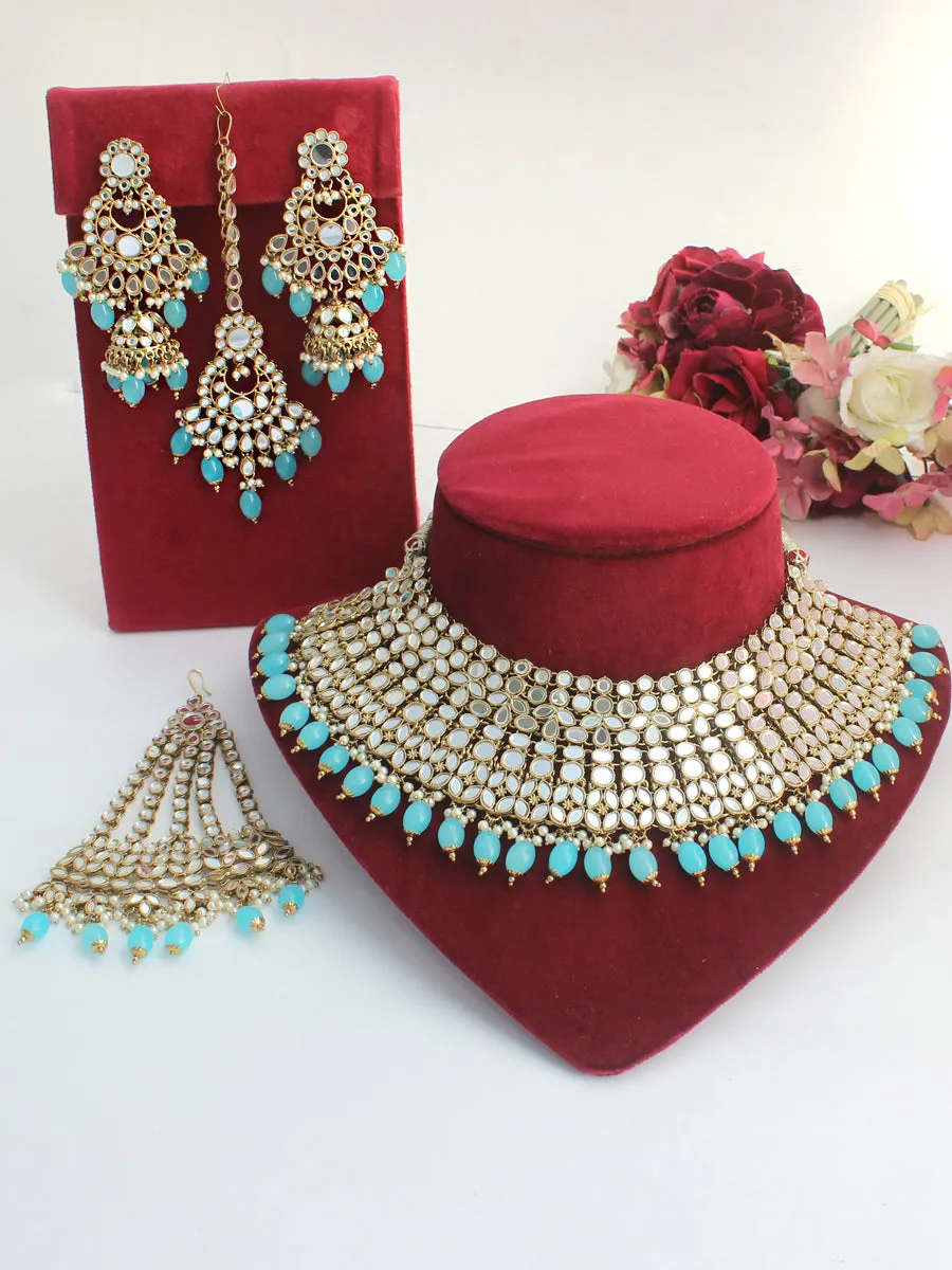 Azeen Mirror Necklace Set