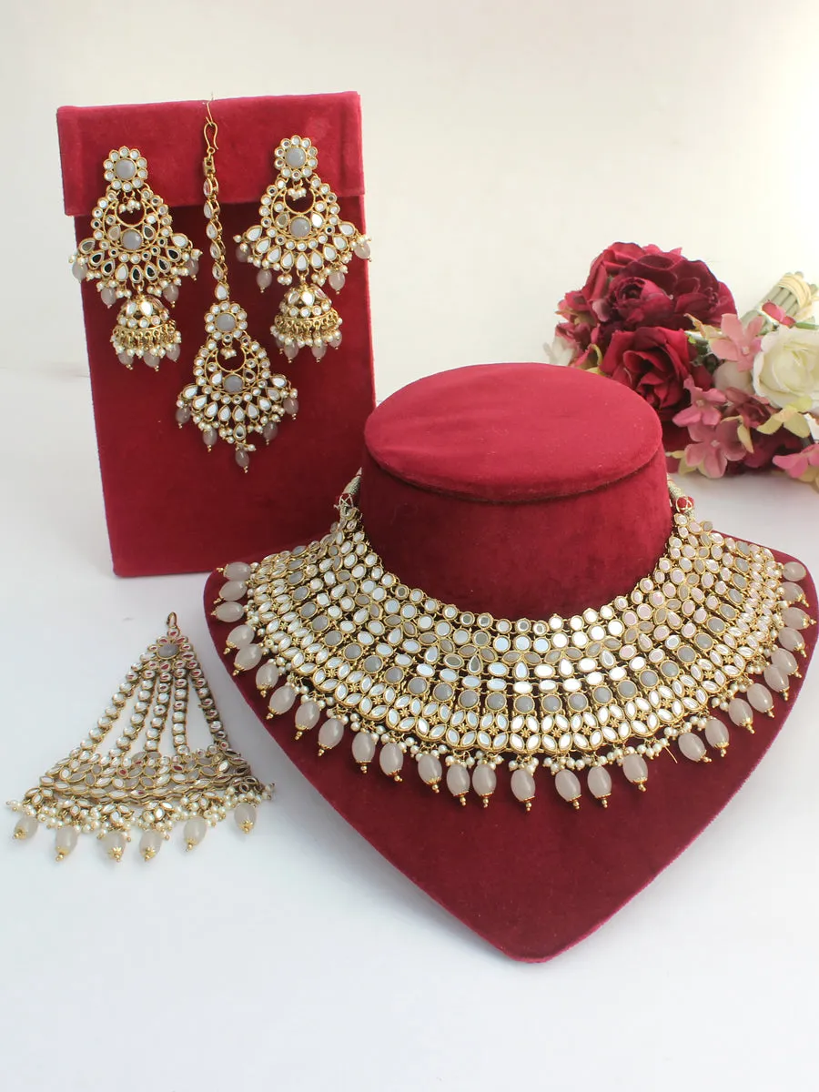 Azeen Mirror Necklace Set