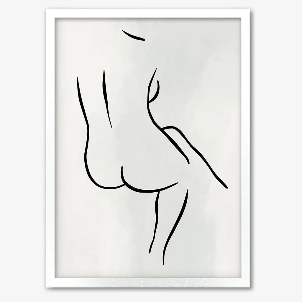 Back Nude Line Framed Art