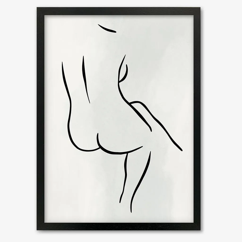 Back Nude Line Framed Art