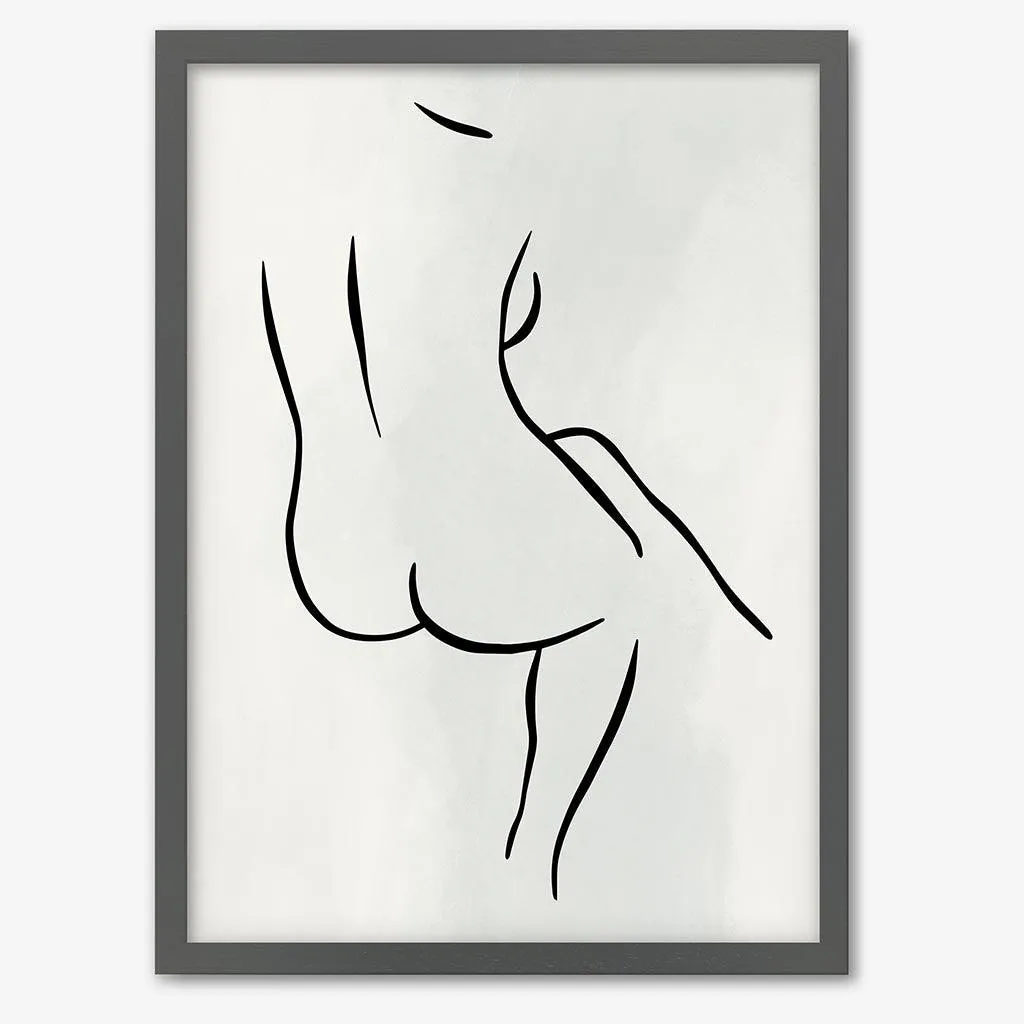 Back Nude Line Framed Art