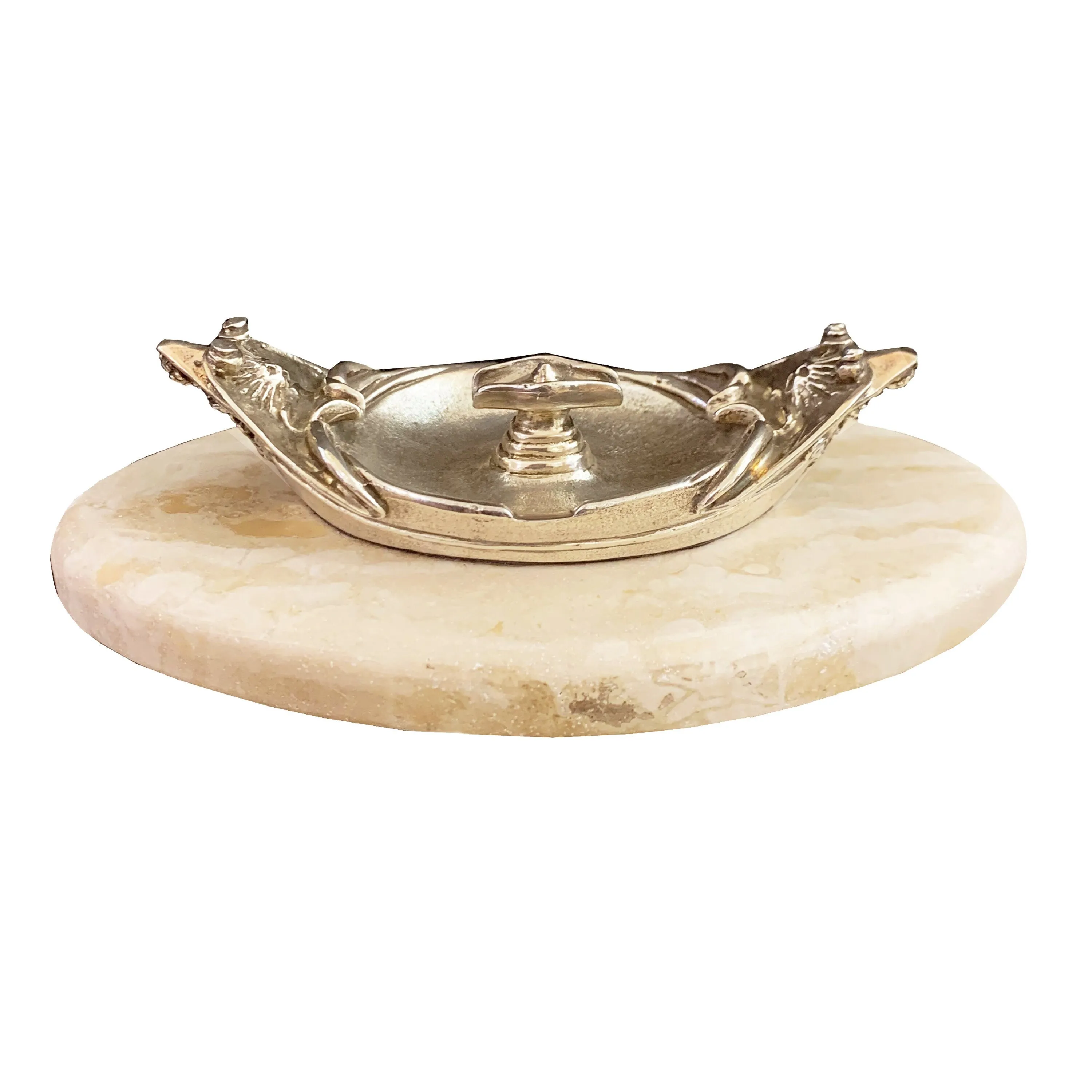 Bernini's Barcaccia Fountain ( Spanish Steps-Rome ) in sterling silver and Roman travertine