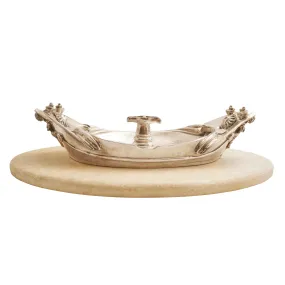 Bernini's Barcaccia Fountain ( Spanish Steps-Rome ) in sterling silver and Roman travertine