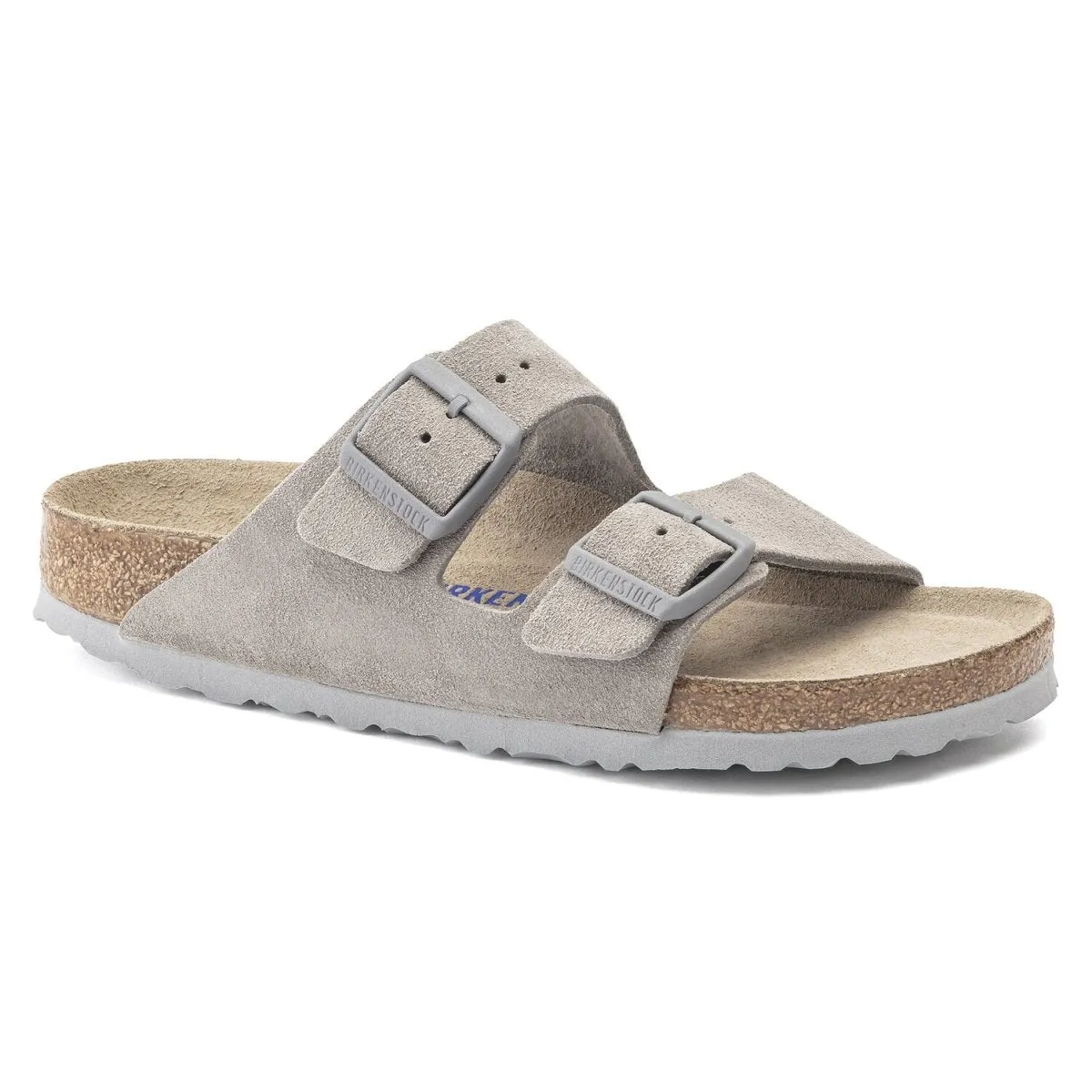 Birkenstock Men's Arizona Soft Footbed Stone Suede