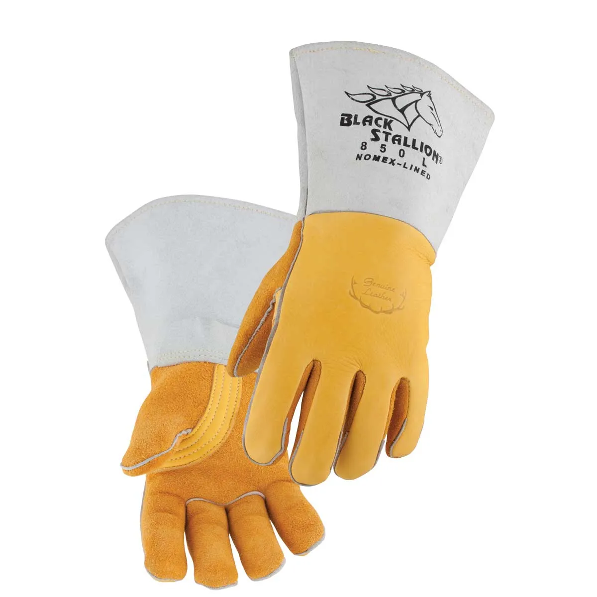 Black Stallion Premium Grain Elkskin Stick Glove w/ Nomex Back - 850