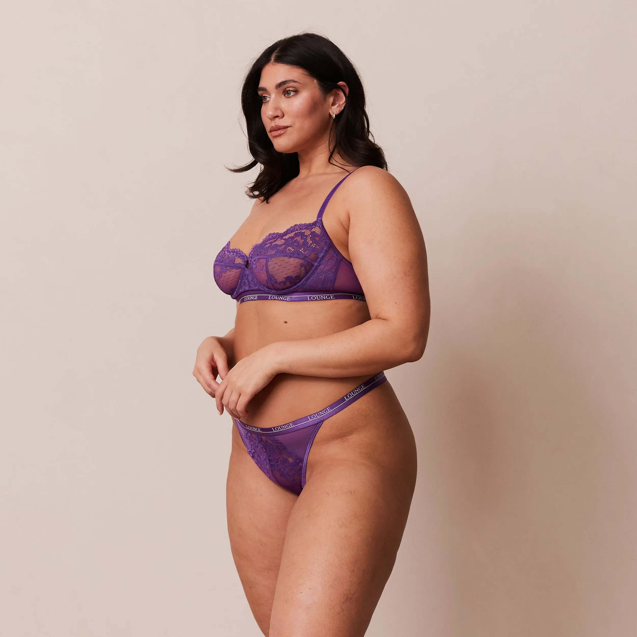 Blossom Balcony Bra  - Purple