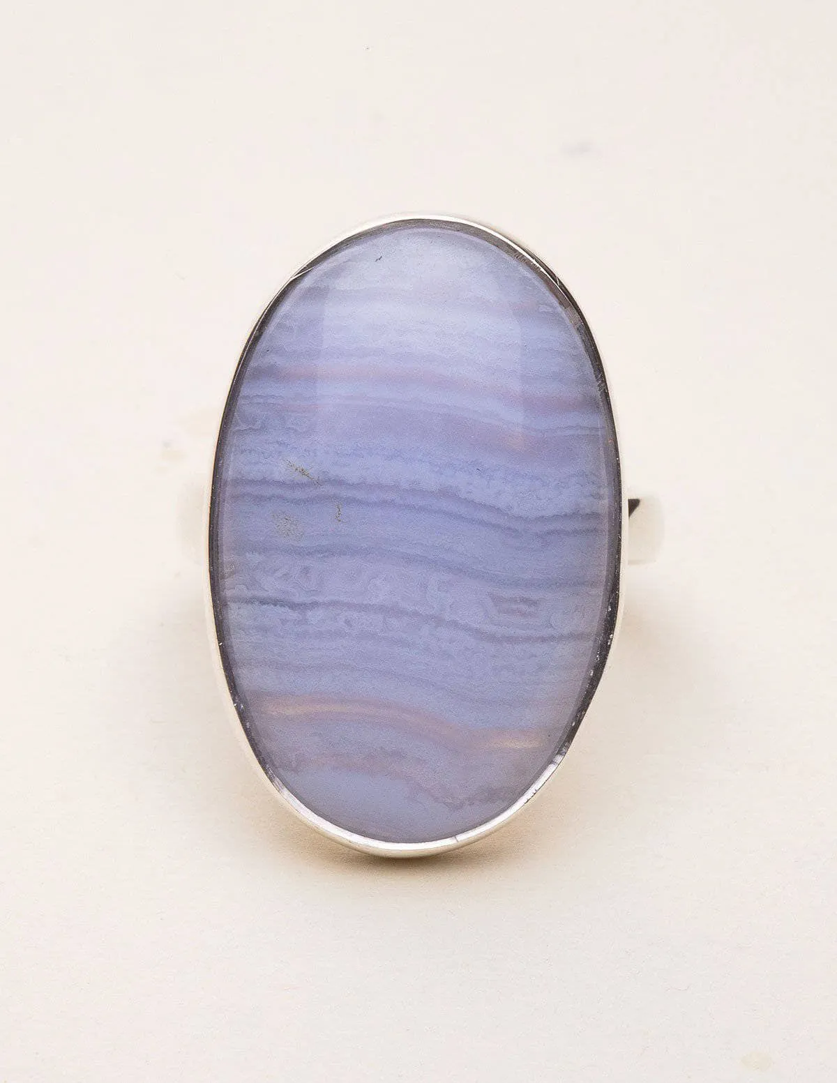 Blue Lace Agate Ring - Adjustable