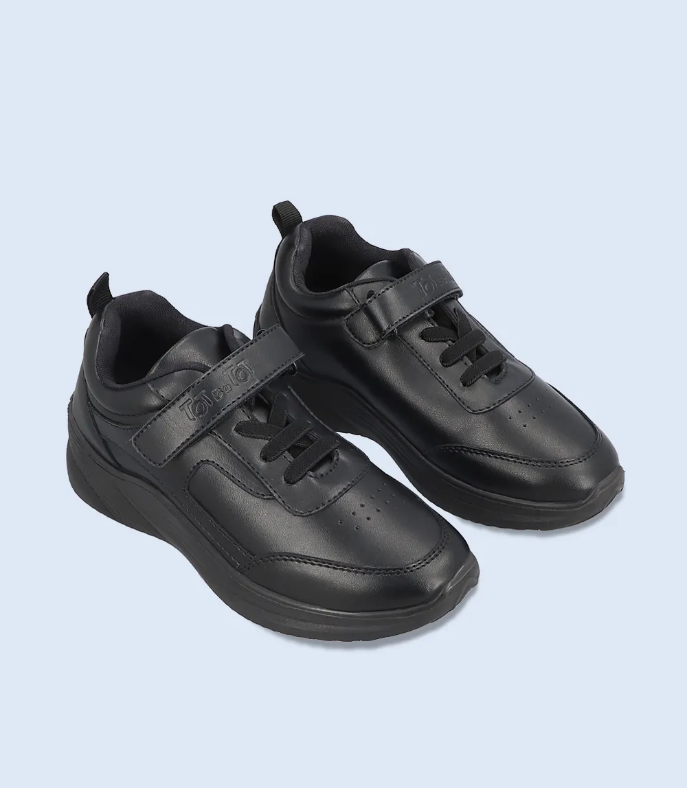 BU0001-BLACK-Kids School Shoes