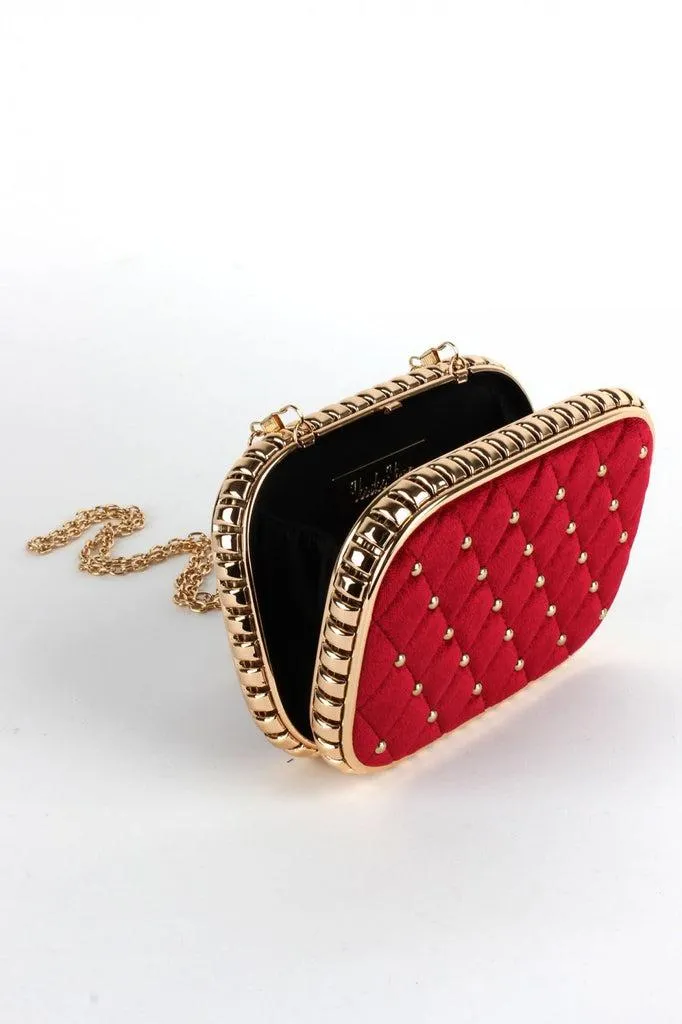 Catherine Velvet & Studded Elegant Evening Bag