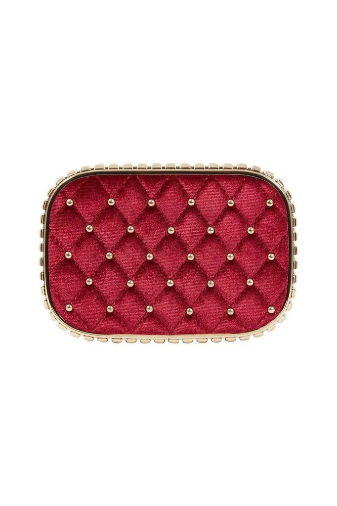 Catherine Velvet & Studded Elegant Evening Bag