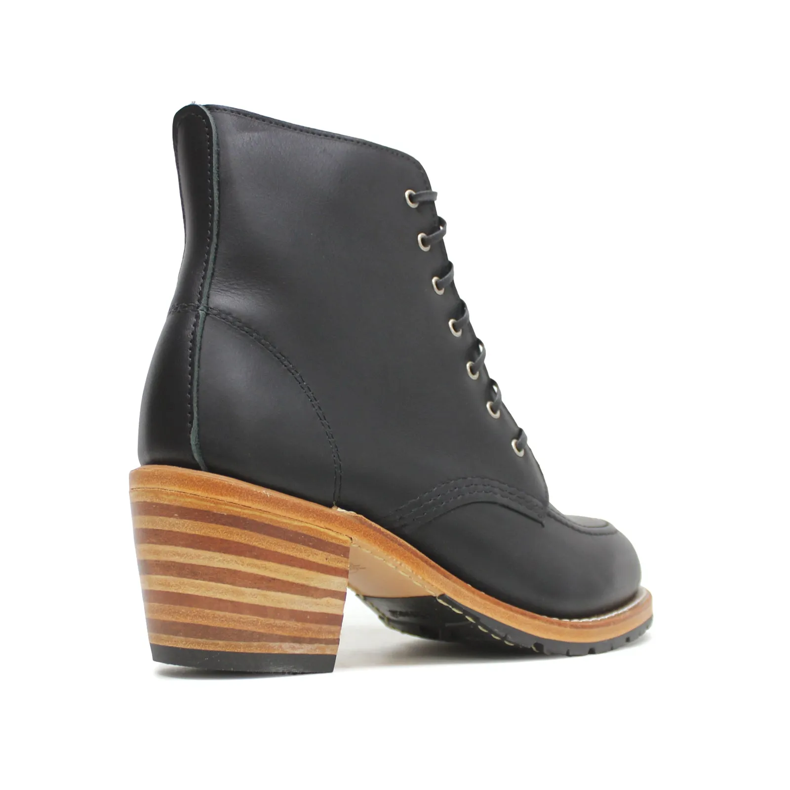 Clara Full Grain Leather Women's Heeled Ankle Boots