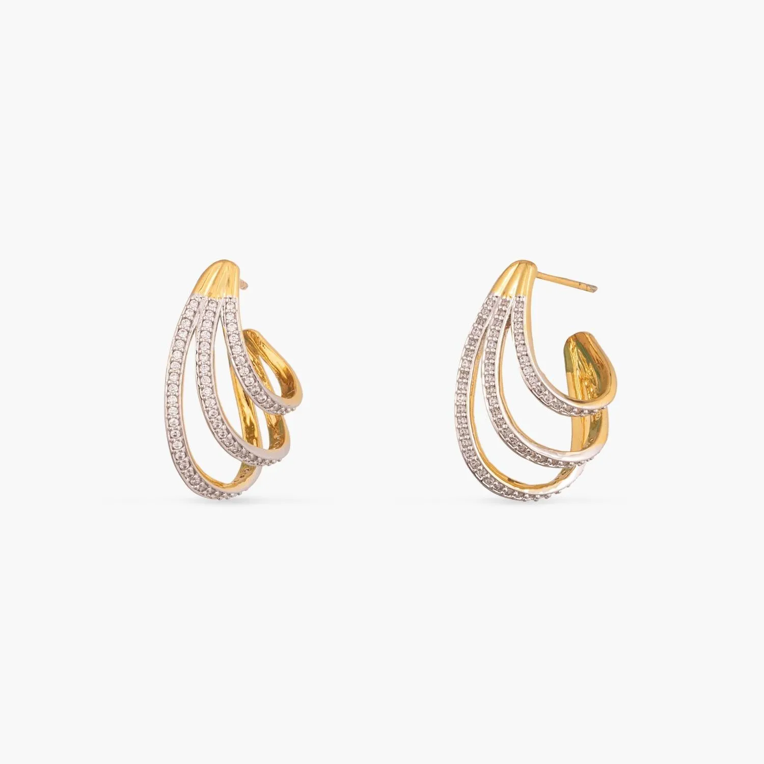 Classic CZ Delicate Silver Huggie Hoop Earrings