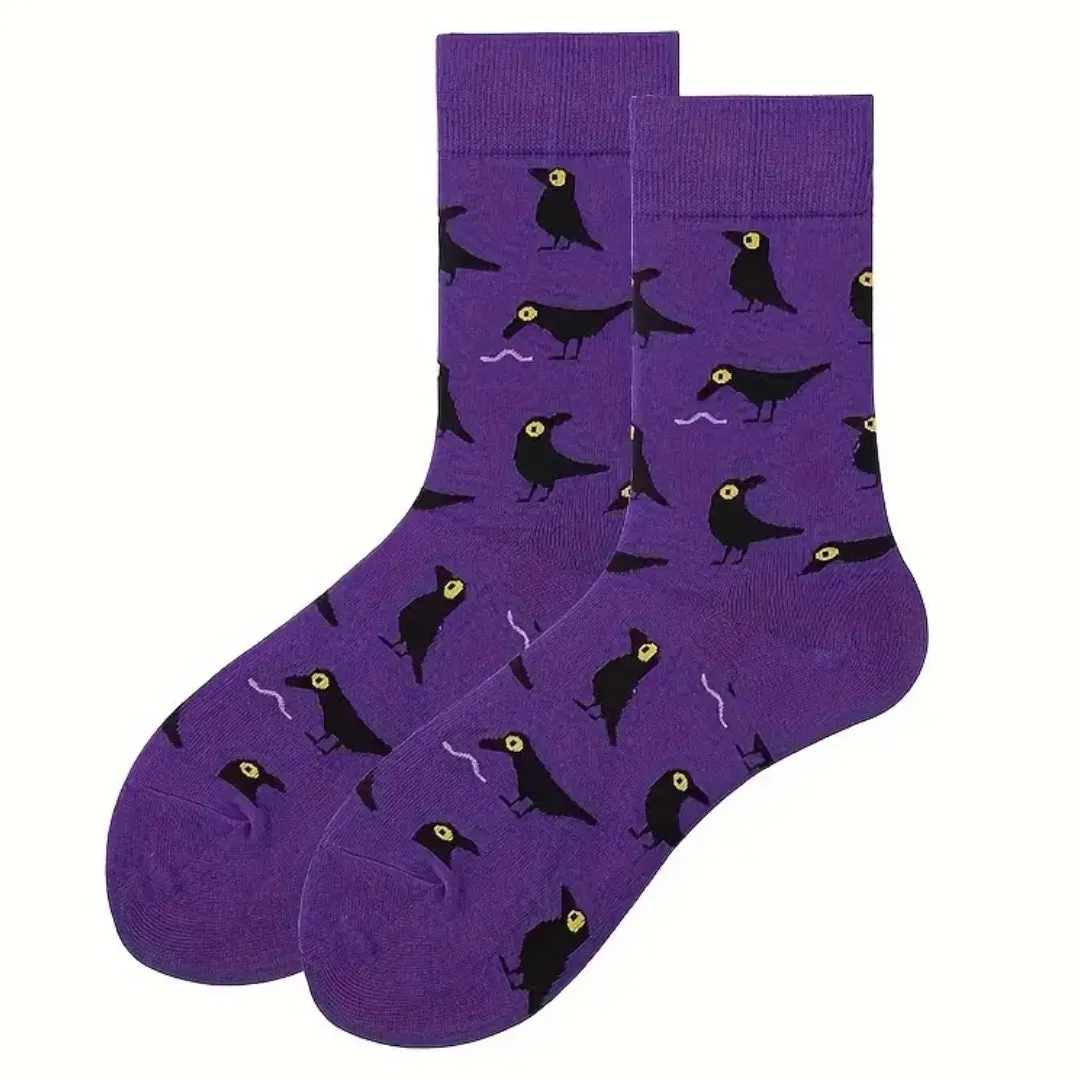 Crow Socks from the Sock Panda (Adult Medium - Women's Shoe Sizes 5-10)