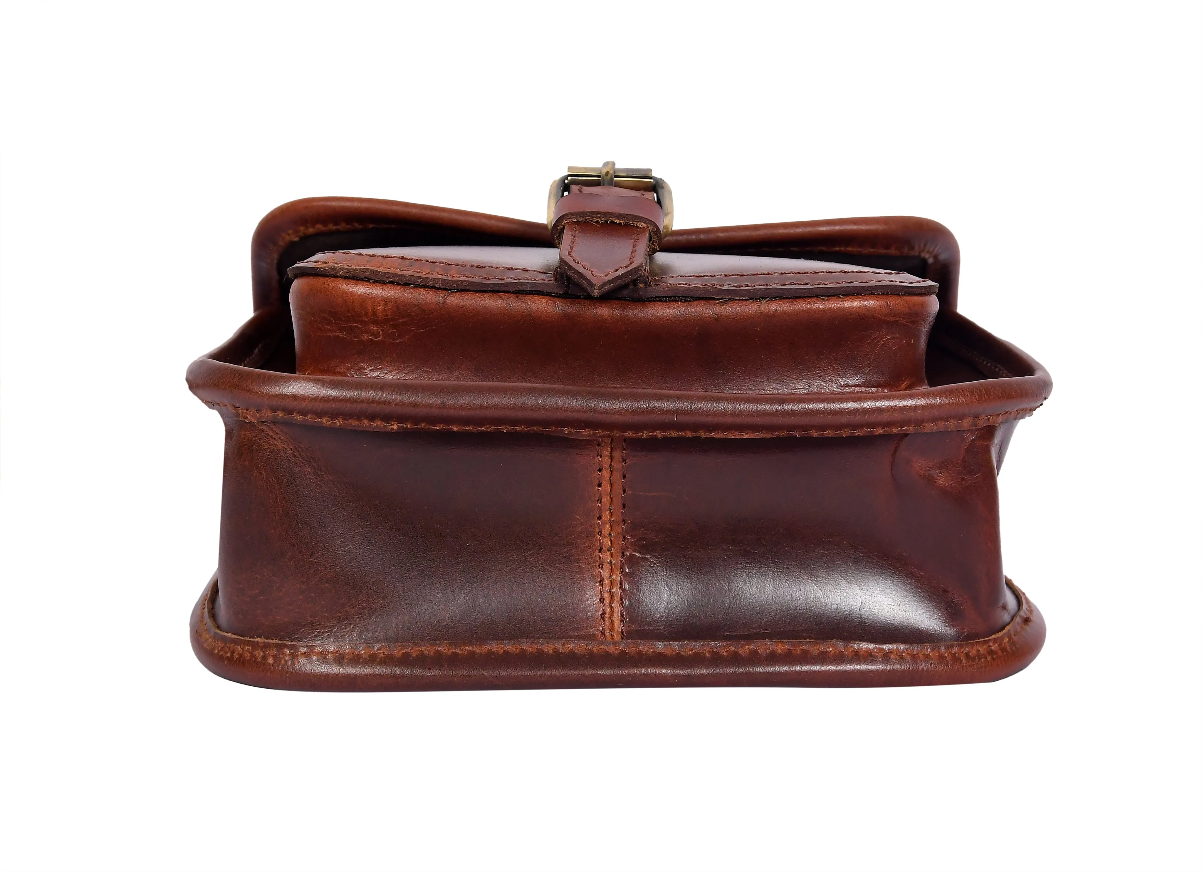 Elegant Brown Hair on Leather Sling Bag: Stylish and Functional. Art: BG-1455