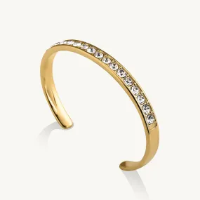 Elegant Zirconia Studded Gold Bracelet