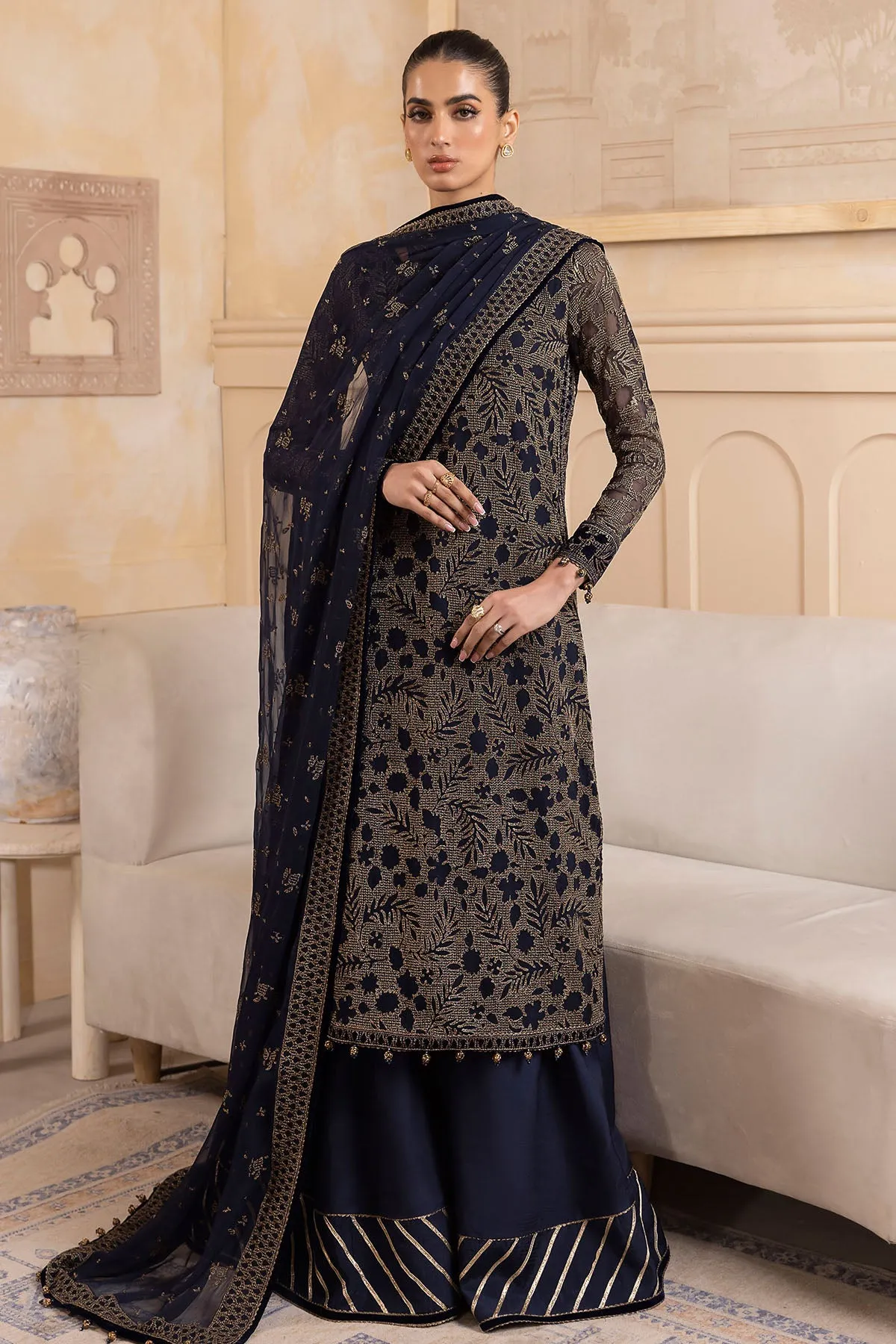 EMBROIDERED CHIFFON UC-3036