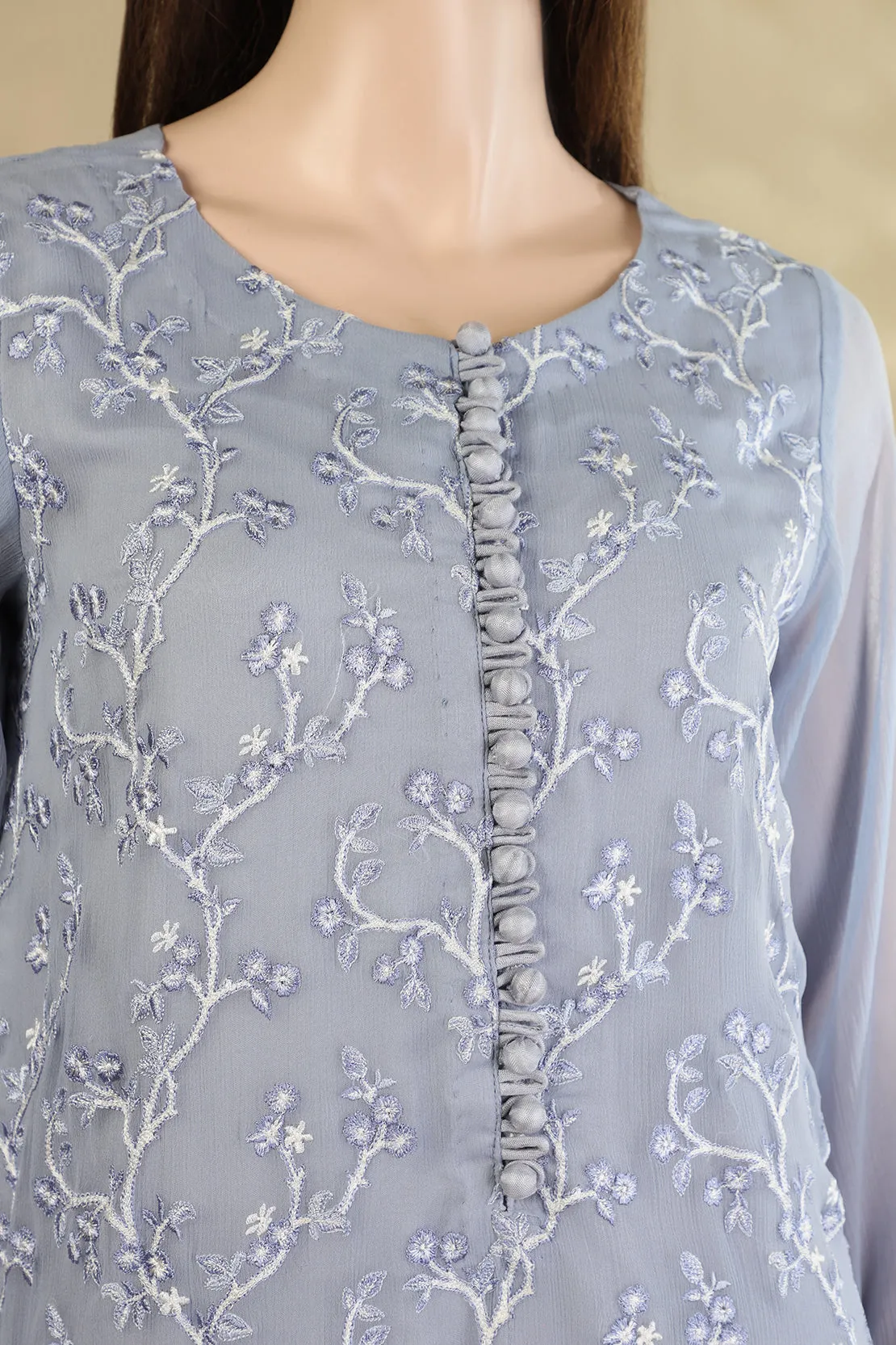 Embroidered Luxury Chiffon Stitched 3 Piece