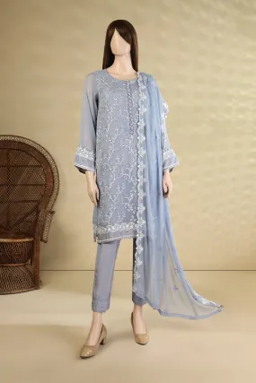 Embroidered Luxury Chiffon Stitched 3 Piece