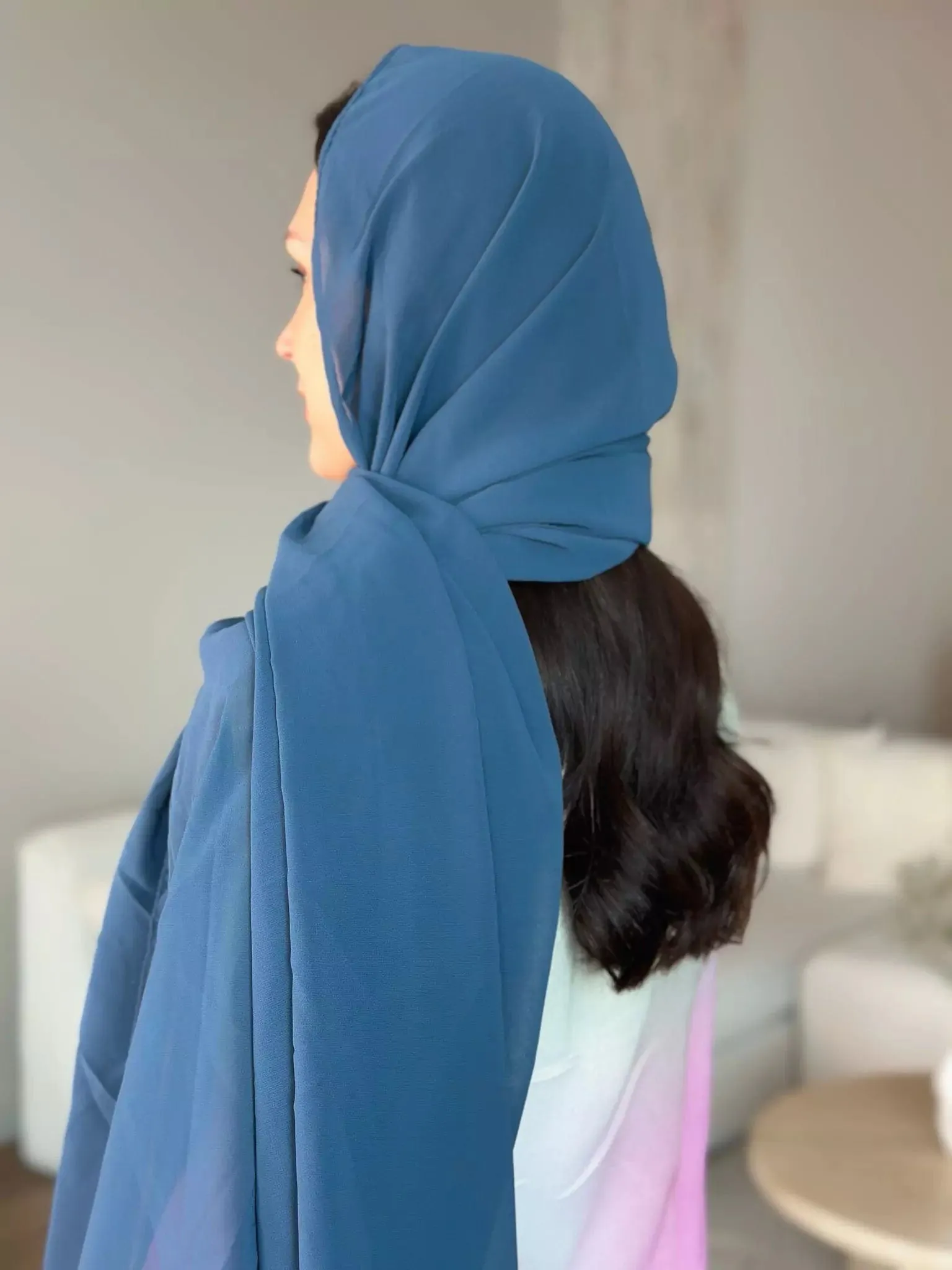 Essential Chiffon Hijab / Stole - Teal