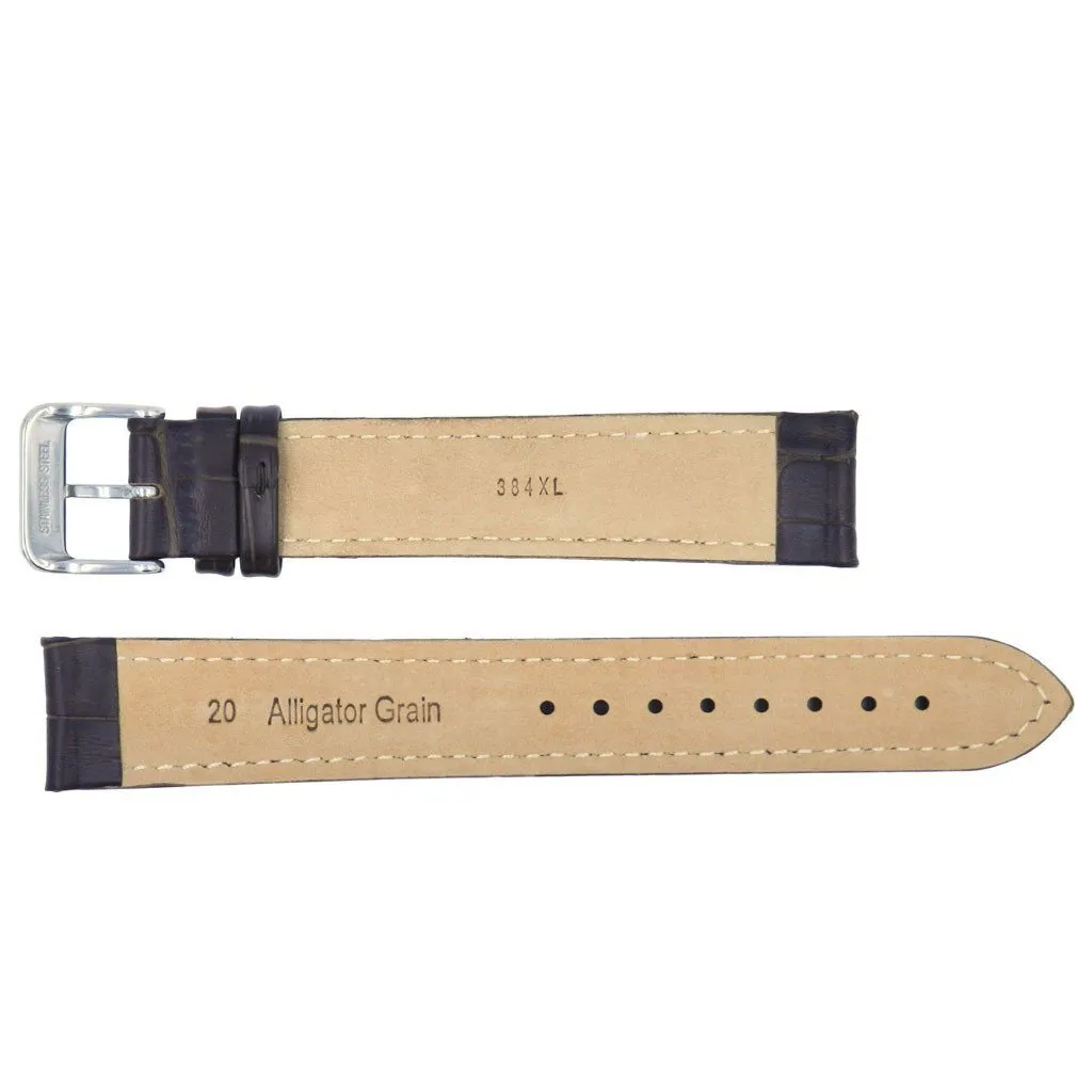 Euro Collection Alligator Grain Extra Long Leather Watch Band