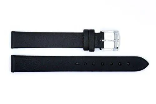 FITS Movado 13mm Black Genuine Leather Smooth Watch Strap