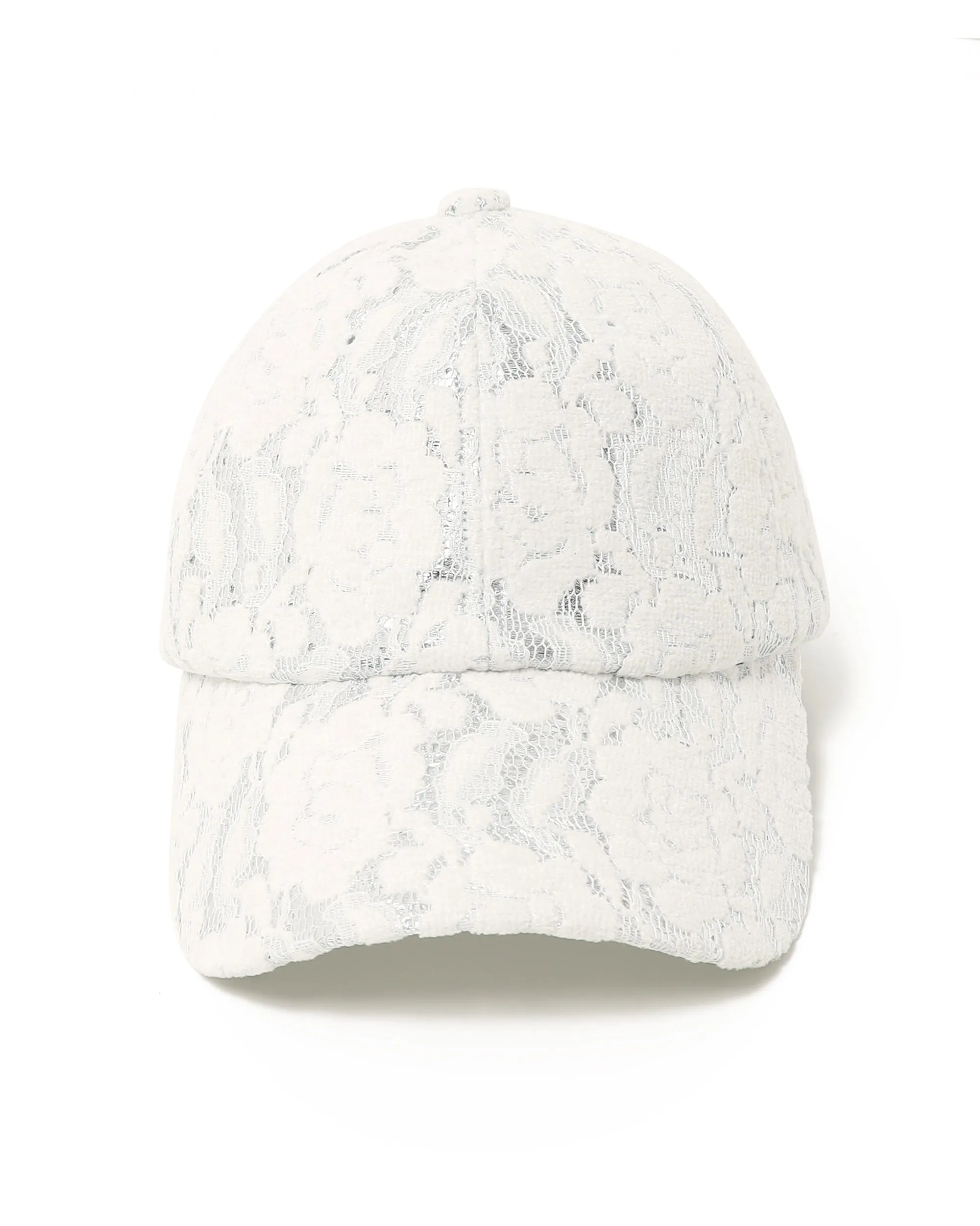 FLOWER LACE SILVER CAP