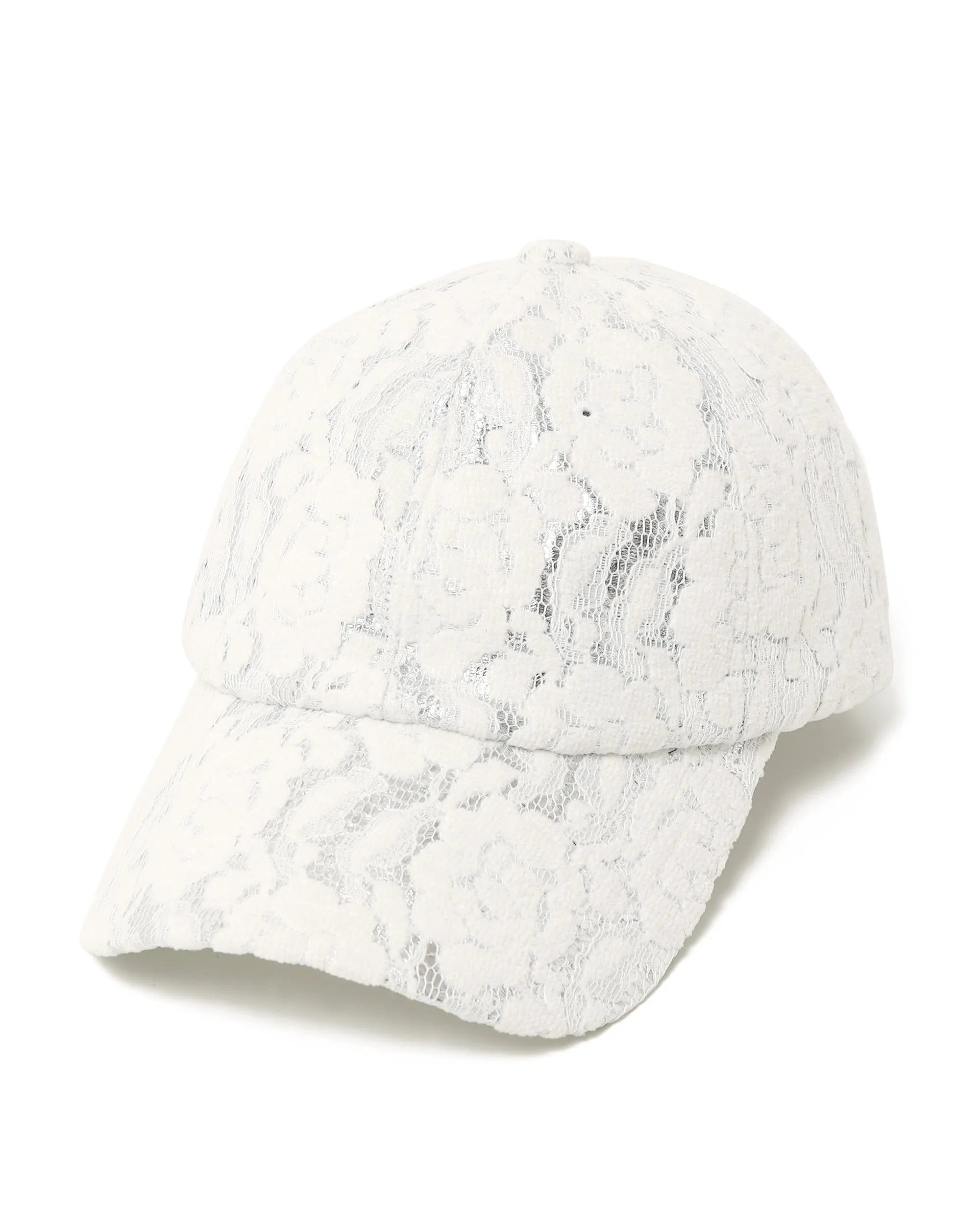 FLOWER LACE SILVER CAP