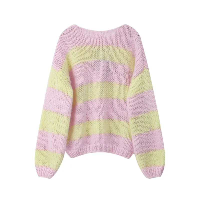 Forget Me Not Jumper in Yellow and Pink