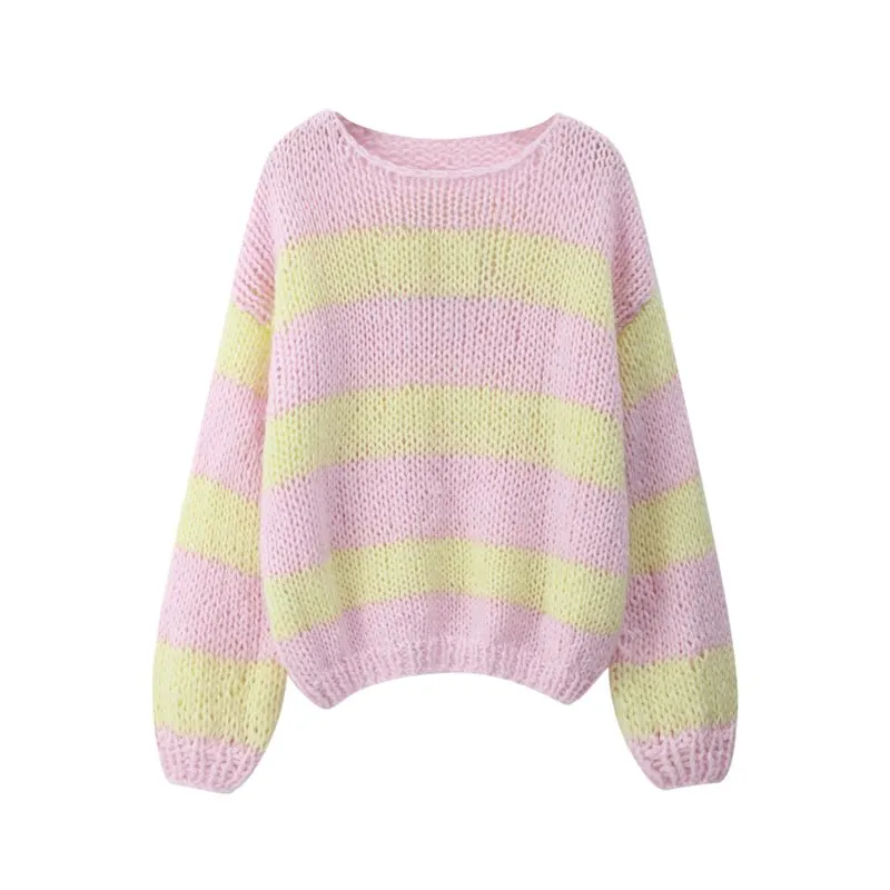 Forget Me Not Jumper in Yellow and Pink