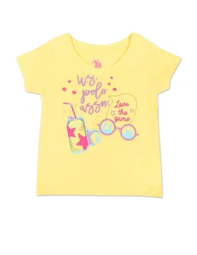 Girls Graphic Print Crew Neck T-Shirt