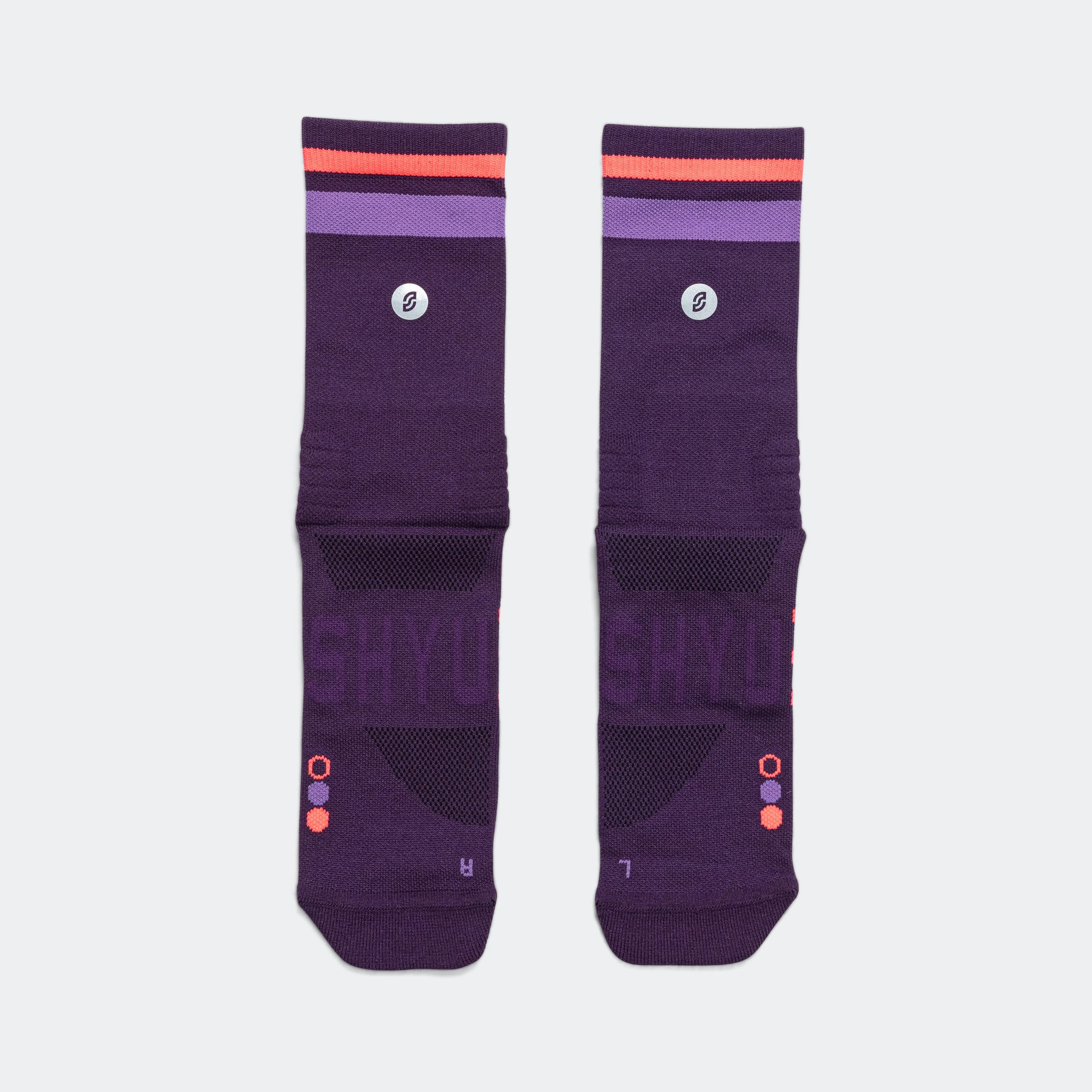 Half Crew Racing Socks - Purple/Grape/Crimson