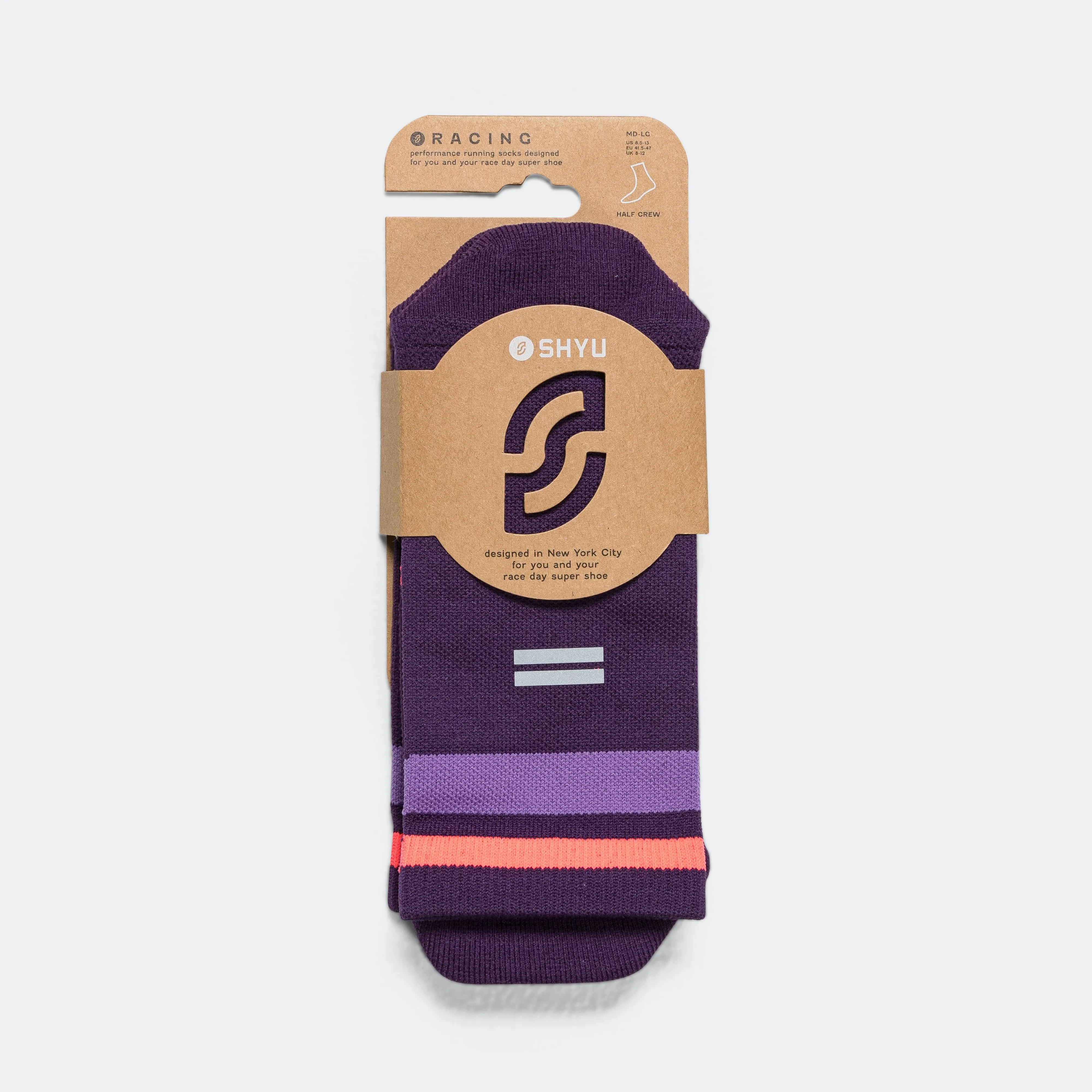 Half Crew Racing Socks - Purple/Grape/Crimson