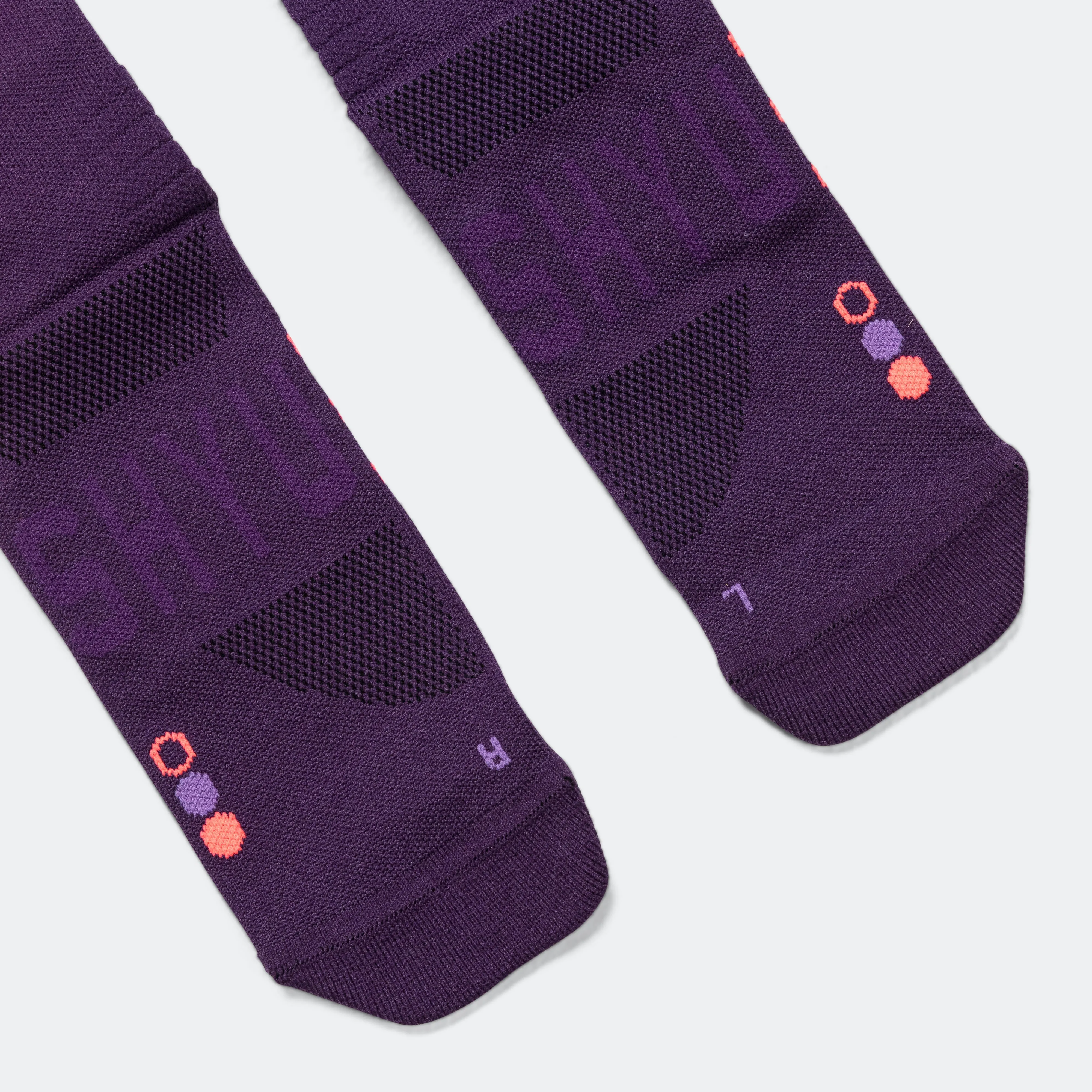 Half Crew Racing Socks - Purple/Grape/Crimson