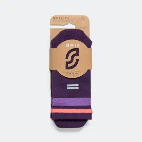 Half Crew Racing Socks - Purple/Grape/Crimson