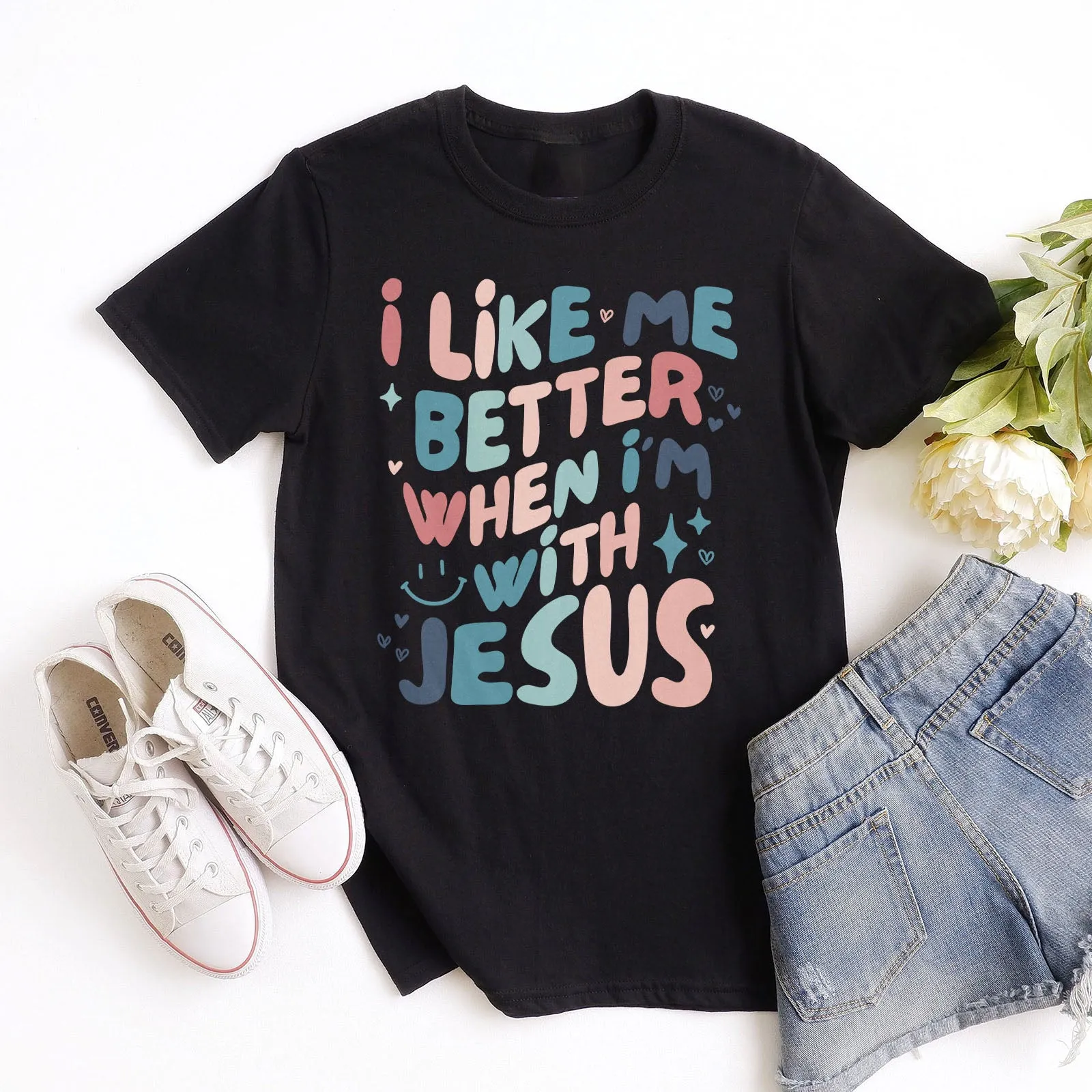 I Like Me Better With Jesus Tee