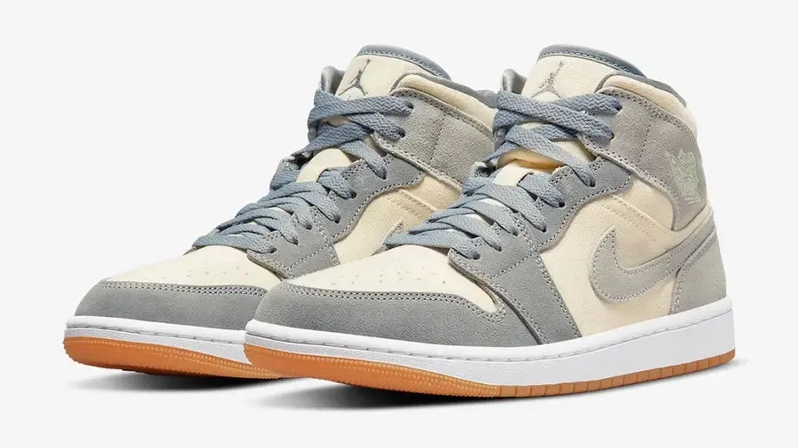 JORDAN 1 MID CREAM GREY (M)