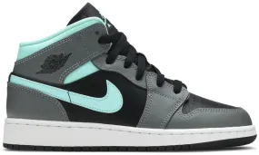 JORDAN 1 MID GREY AQUA (GS)