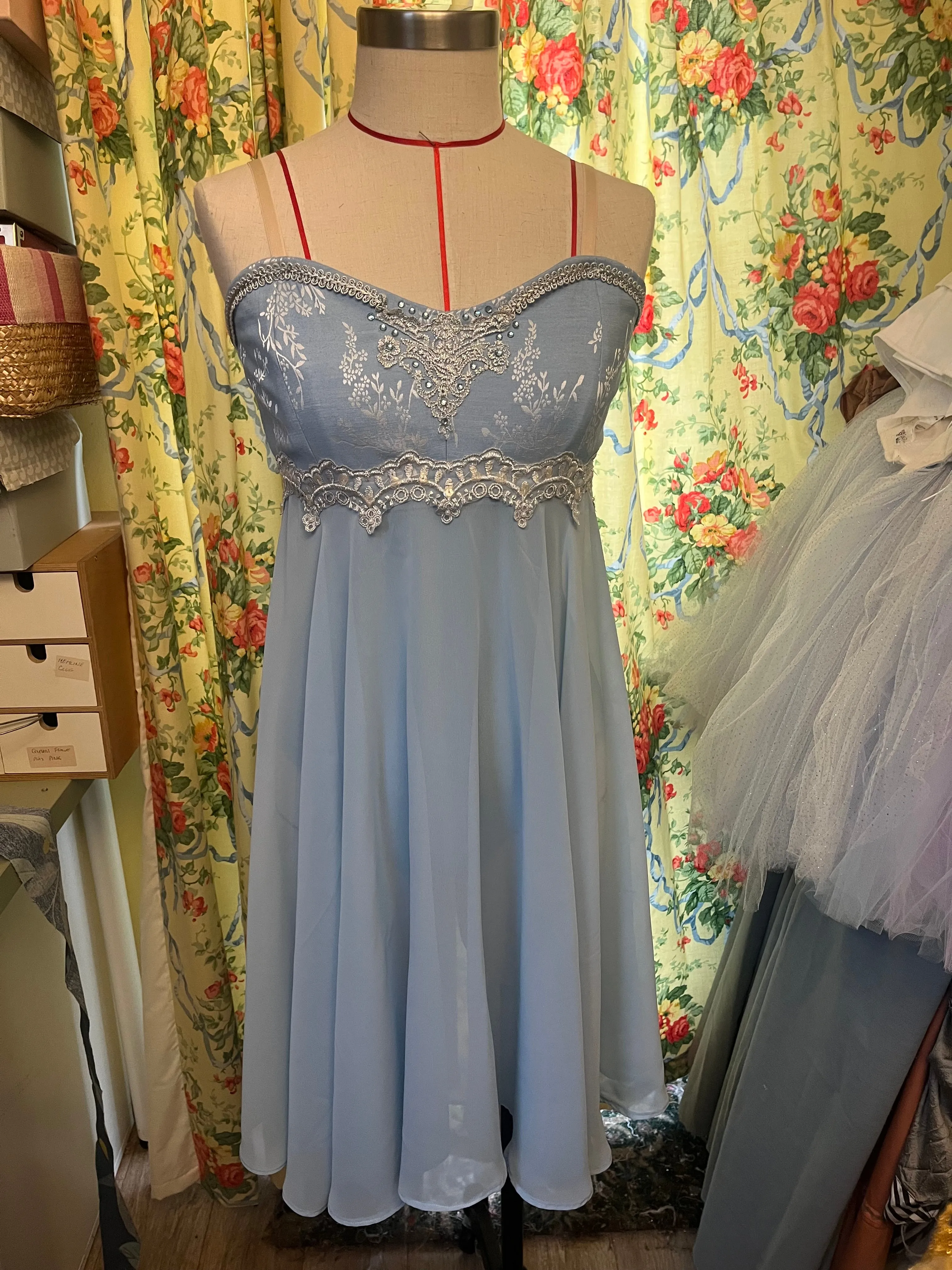 Juliet light blue dress - hire only